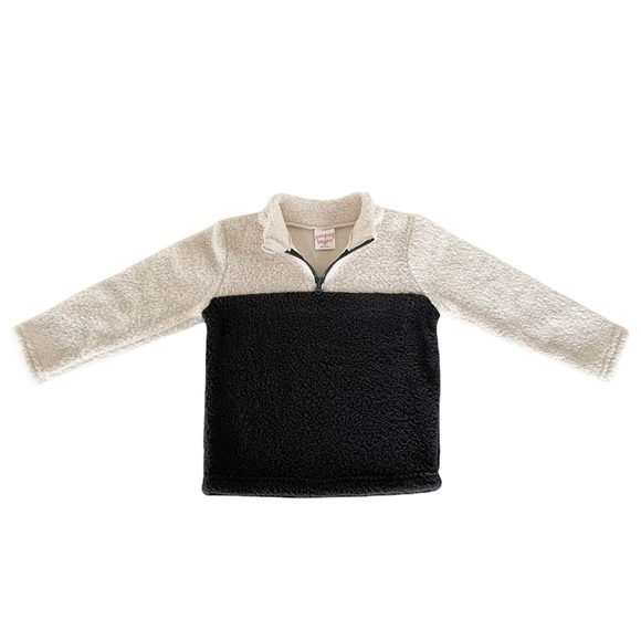 Jumping Beans White & Gray Sherpa Zip Up Pullover Boys 3T - Picture 2 of 10